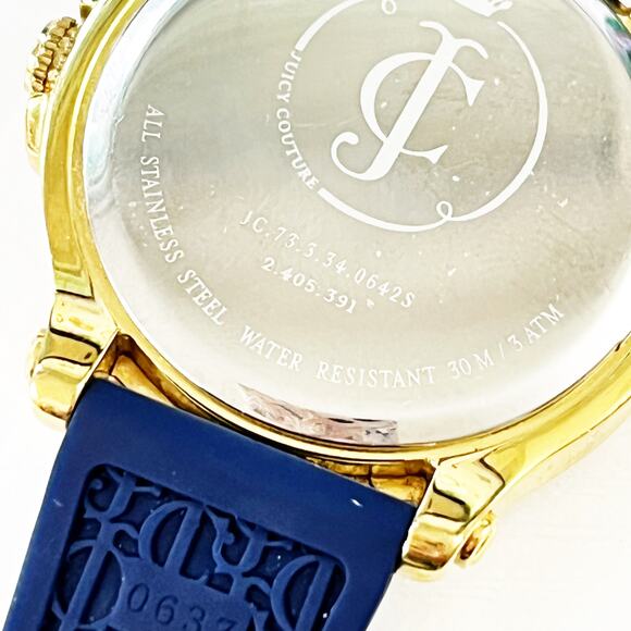 Juicy Couture Rainbow Crystal Gold & Navy Watch main image 11